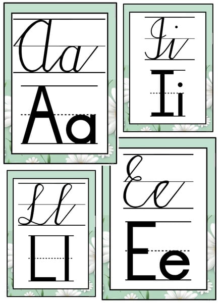 Pastel Daisy Cursive  -- Pastel Madeliefie Lopendeskrif