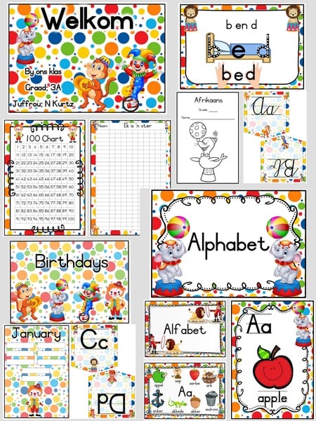 Circus Classroom Package  -- Sirkus Klaskamer Pakket
