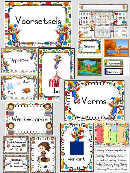 Circus Classroom Package  -- Sirkus Klaskamer Pakket