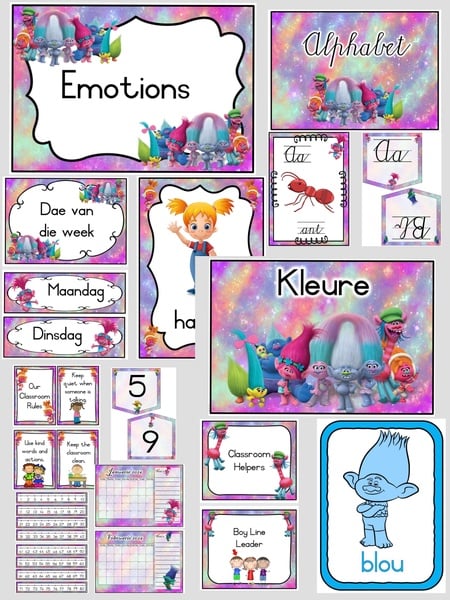 Trolls Klaskamer Pakket  -- Trolls Classroom Package