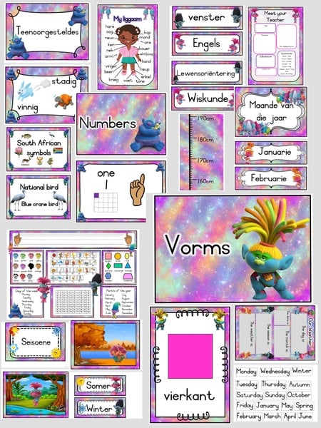 Trolls Klaskamer Pakket  -- Trolls Classroom Package