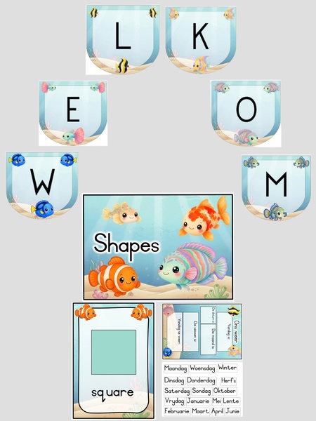 Vissie klaskamer pakket  -- Fish Classroom Package