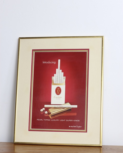 Vintage Cartier Cigarettes Poster