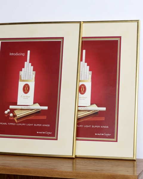 Vintage Cartier Cigarettes Poster