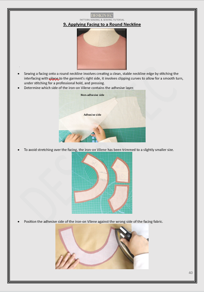 E-book - Master Bodice Pattern Making &  Sewing Techniques