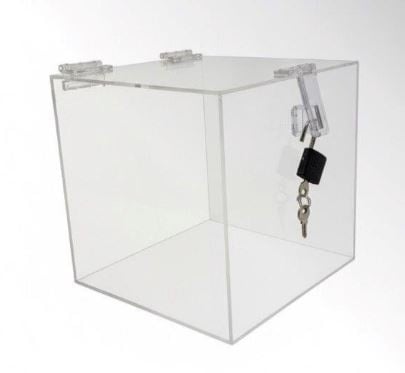 Acrylic Entry, Suggestion & Donation Box (200mm x 200mm) - HM ()