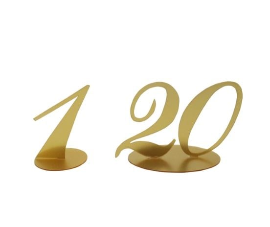 Plastic Table Numbers Set 1-20 (Gold) from R999.99 - HM18131 ()