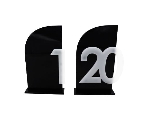 Perspex Black Table Number Signs 1-20 (Arch) from R2099,99 - HM18321 ()