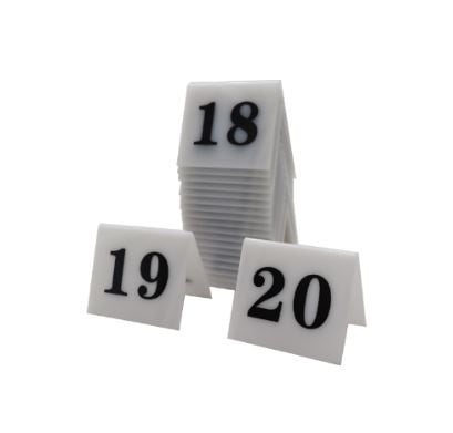 Plastic Table Numbers 1-20 (White) Square from R599.99 - HM1842 ()