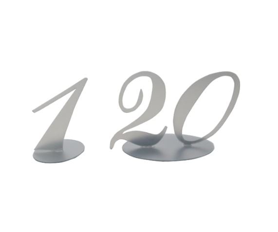 Plastic Table Numbers Set 1-20 (Silver) from R999.99 - HM18132 ()