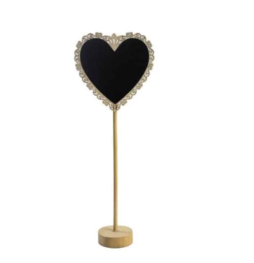 Chalkboard Table Number Stand 24cm (Heart) from R23.99 - HM13650 ()