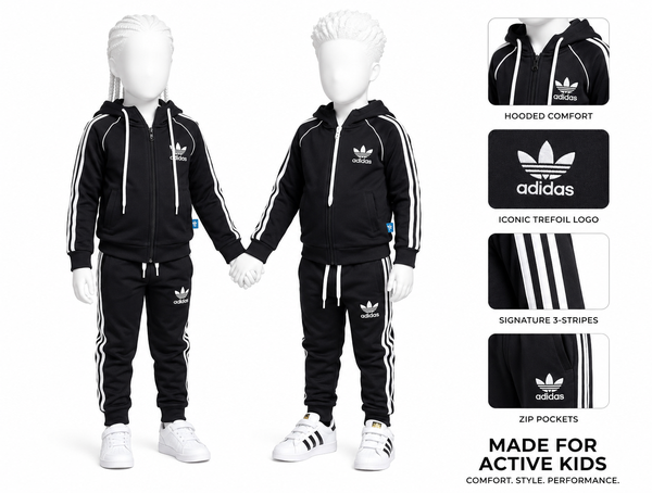 Kids Unisex Adidas Tracksuits with hoodie