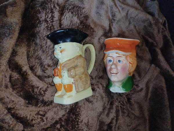 Vintage Tony Wood Studio Toby Jug and Charles Dickens Oliver Twist Toby Jug.