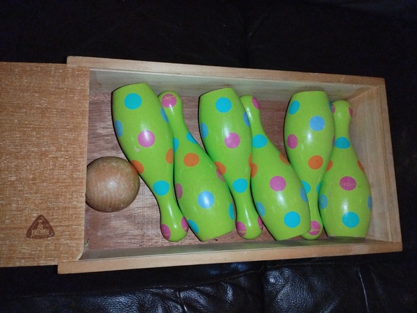 Temping Bowling. Early Learning Centre Wooden Toys. In Wood Case.