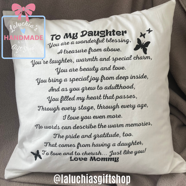 To My Daughter Pillow (Pre-Order)
