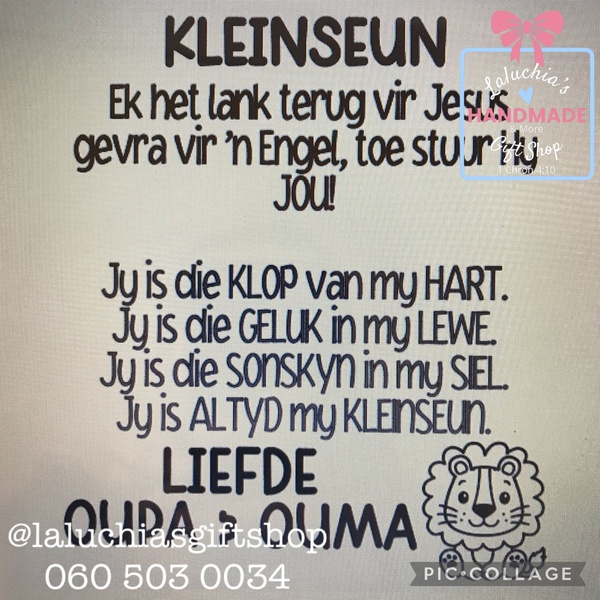 Gebed vir ‘n Kleindogter / Kleinseun Kussing (Pre-Order)