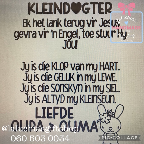 Gebed vir ‘n Kleindogter / Kleinseun Kussing (Pre-Order)