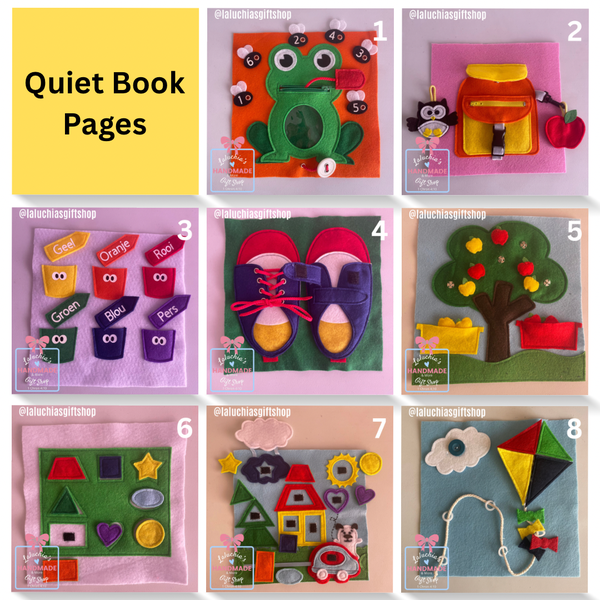 Quiet / Busy / Felt / Activity / Educational Book Pages (Pre-Order)