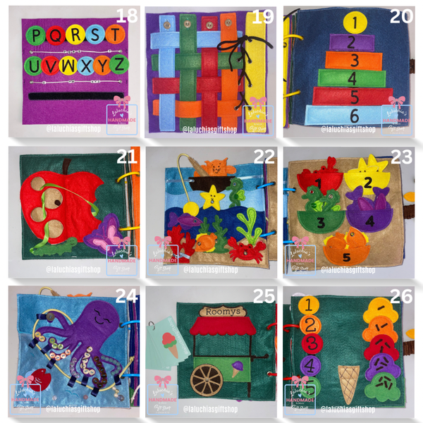 Quiet / Busy / Felt / Activity / Educational Book Pages (Pre-Order)