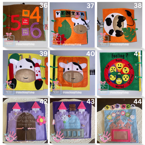 Quiet / Busy / Felt / Activity / Educational Book Pages (Pre-Order)