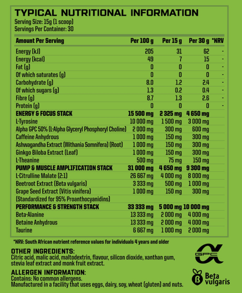 NUTRITECH MAX PRE WORKOUT 450g – 30 Servings