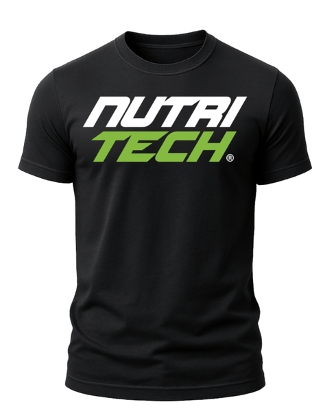 NUTRITECH T-shirt – Black – Colour Stack Logo (Unisex)