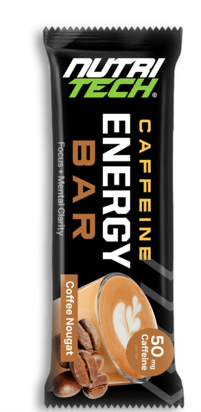 NUTRITECH Caffeine Energy Bar – Coffee Nougat – 12 Bars