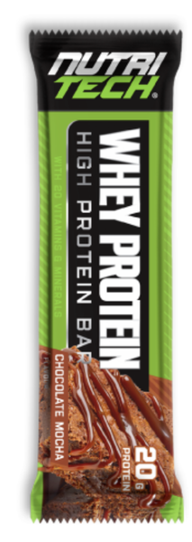 NUTRITECH Whey Protein Bar – Choc Mocha Brownie – 12 Bars