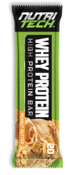 NUTRITECH Whey Protein Bar – Peanut Butter – 12 Bars