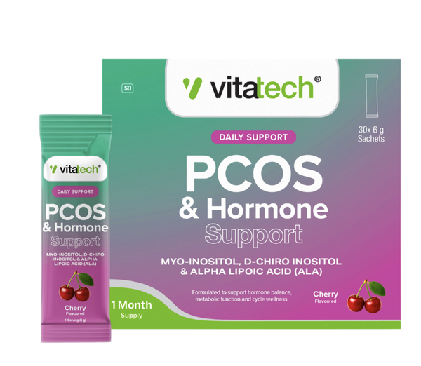 Vitatech PCOS & Hormone Support Pack – 30 Sachets (Cherry)