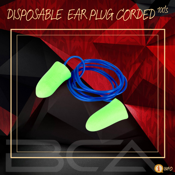 HI-VIS BULLET DISPOSABLE EARPLUG WITH CORD - Sold in packs of 100 Units picture
