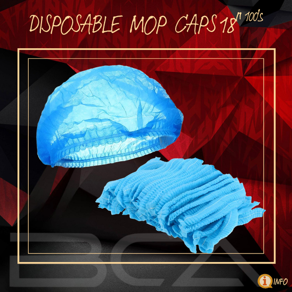 DISPOSABLE MOP CAPS 18 INCH (100's)