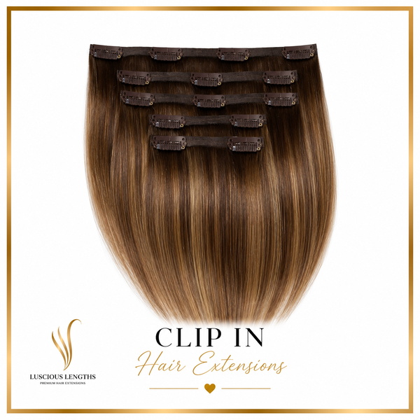 Clip-in hair extensions (human remy hair) picture