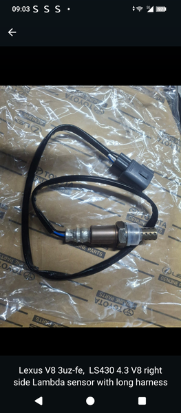 Lexus V8 Lambda/oxygen sensor long harness, fits 3uz-fe right side