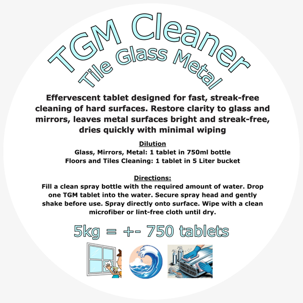 5kg CleanPro Platinum TGM Cleaner 6gm Tablets (750 Tablets)